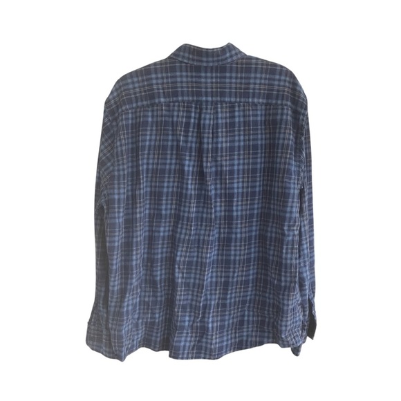Peter Millar Size XL Blue Plaid Button Down Long Sleeve Shirt 100% Cotton - Picture 2 of 7